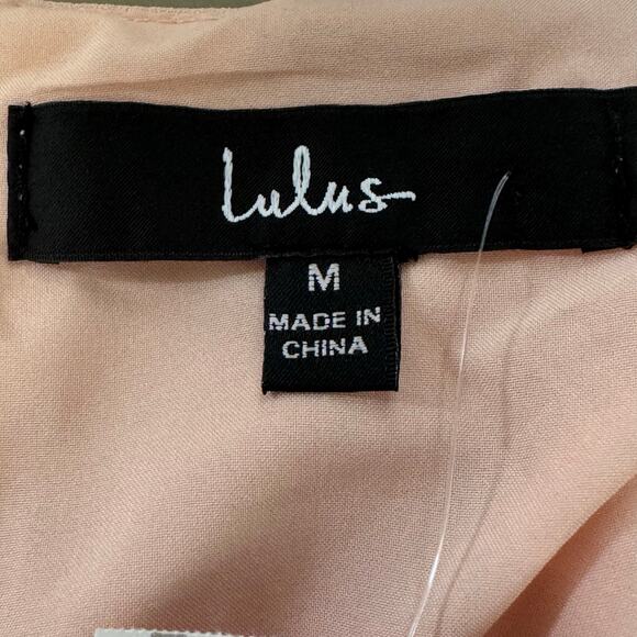 LULUS SULTRY MOMENTS V-NECK SLIP MINI DRESS IN BLUSH PINK NWT WOMEN'S MEDIUM - Picture 12 of 15